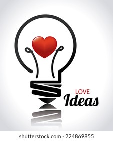 Idea design over white background, vector illustration