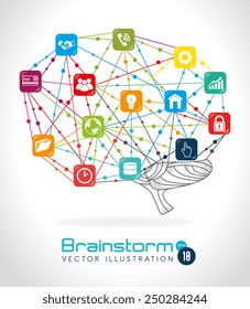 Idea design over white background, vector illustration.