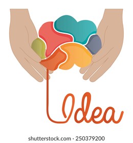 Idea design over white background, vector illustration.