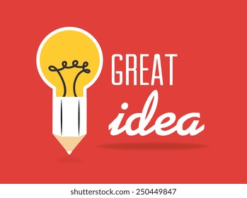 Idea design over white background, vector illustration.