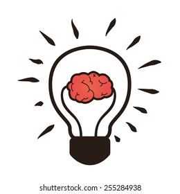 Idea design over white background, vector illustration.