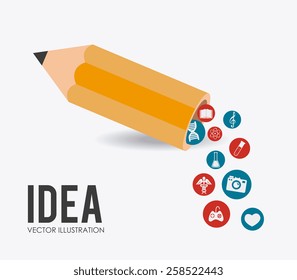 Idea design over white background, vector illustration.
