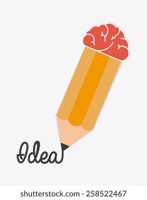 Idea design over white background, vector illustration.