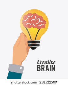 Idea design over white background, vector illustration.