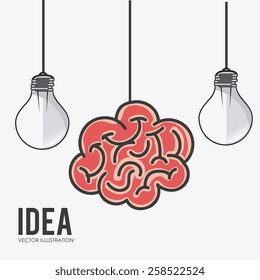 Idea design over white background, vector illustration.