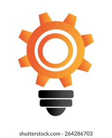 Idea design over white background, vector illustration.