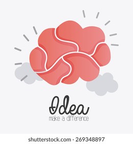 Idea design over white background, vector illustration.