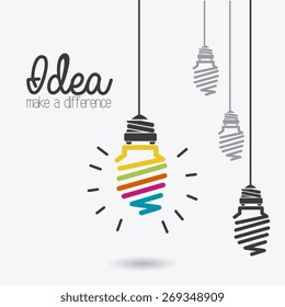 Idea design over white background, vector illustration.