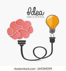 Idea design over white background, vector illustration.