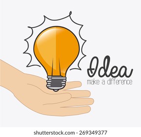 Idea design over white background, vector illustration.
