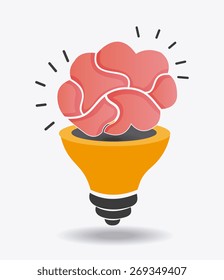 Idea design over white background, vector illustration.