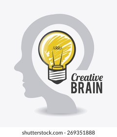 Idea design over white background, vector illustration.