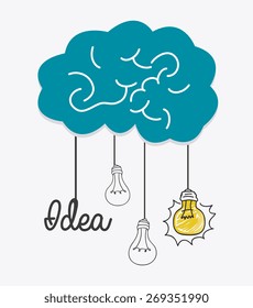 Idea design over white background, vector illustration.
