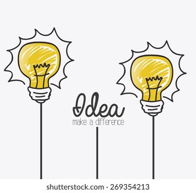 Idea design over white background, vector illustration.