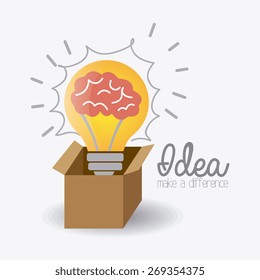 Idea design over white background, vector illustration.