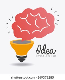 Idea design over white background, vector illustration.