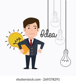 Idea design over white background, vector illustration.