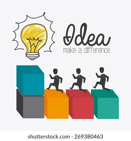 Idea design over white background, vector illustration.