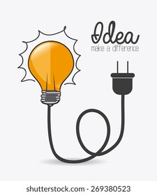 Idea design over white background, vector illustration.