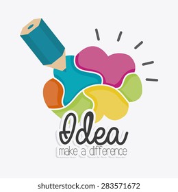 Idea design over white background, vector illustration.