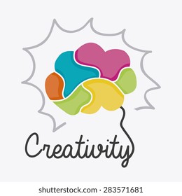 Idea design over white background, vector illustration.