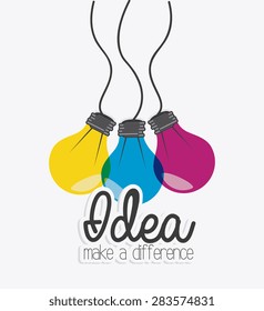 Idea design over white background, vector illustration.