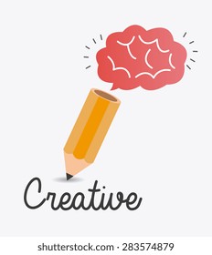 Idea design over white background, vector illustration.