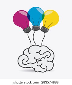 Idea design over white background, vector illustration.
