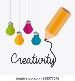 Idea design over white background, vector illustration.