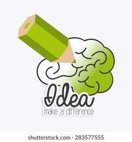Idea design over white background, vector illustration.