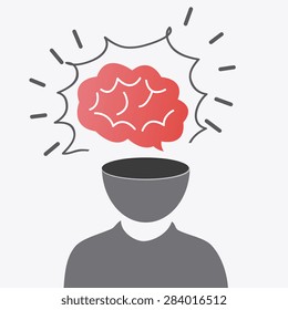 Idea design over white background, vector illustration.
