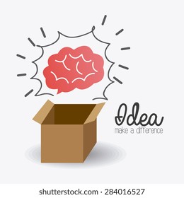 Idea design over white background, vector illustration.