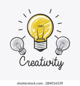 Idea design over white background, vector illustration.