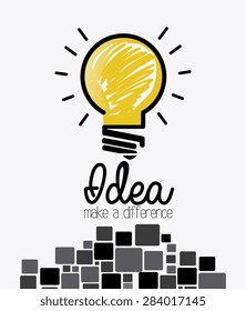 Idea design over white background, vector illustration. Idea design over white background, vector illustration.