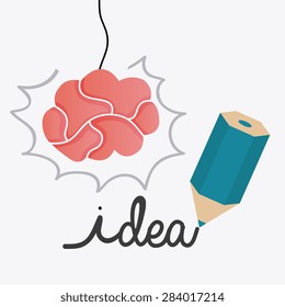 Idea design over white background, vector illustration.