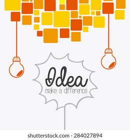 Idea design over white background, vector illustration.
