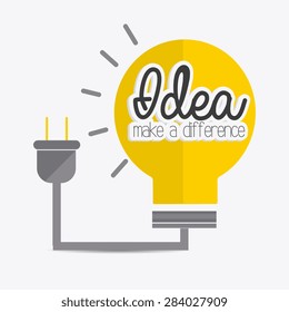 Idea design over white background, vector illustration.
