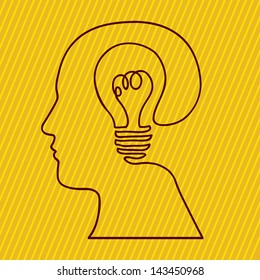 idea design over yellow background vector illustration