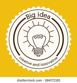 idea  design over  yellow background vector illustration