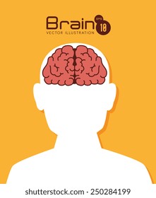 Idea design over yellow background, vector illustration.
