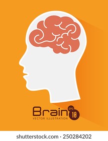 Idea design over yellow background, vector illustration.