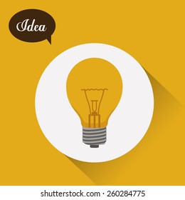 Idea design over yellow background