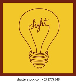 Idea design over yellow background, vector illustration 