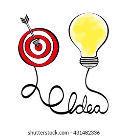 Idea design. sketch icon. White background , vector