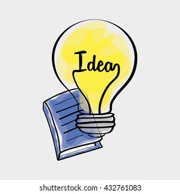Idea design. sketch icon. White background , vector