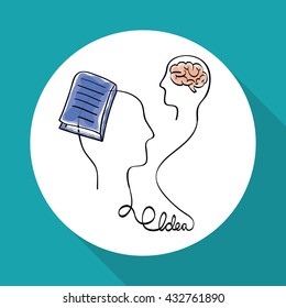 Idea design. sketch icon. White background , vector