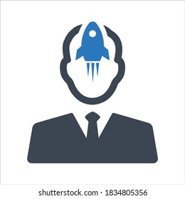 Idea development, brainstorming, thinking icon