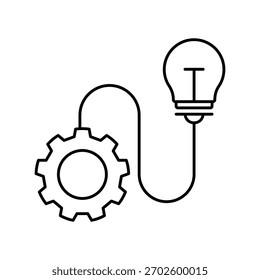 Icono de desarrollo de la idea con el fondo blanco Vector Ilustración de stock