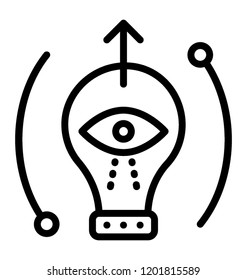 Idea development line vector icon