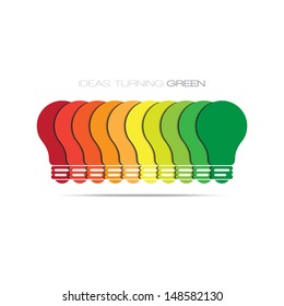 Idea development process or Energy efficiency innovation concept, vector